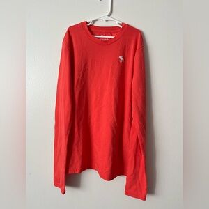 Abercrombie & Fitch Orange/Red Long Sleeve Tee